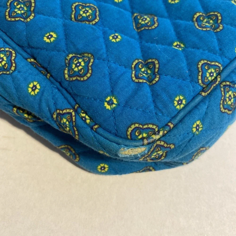 Victoria Hill Quilted Diaper Overnight Tote Large Travel Bag Cotton Blue Paisley - Picture 13 of 16